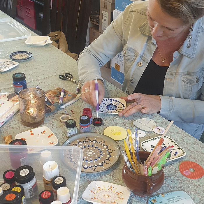 Workshop Porselein Stippen Casa Creatief De Bilt